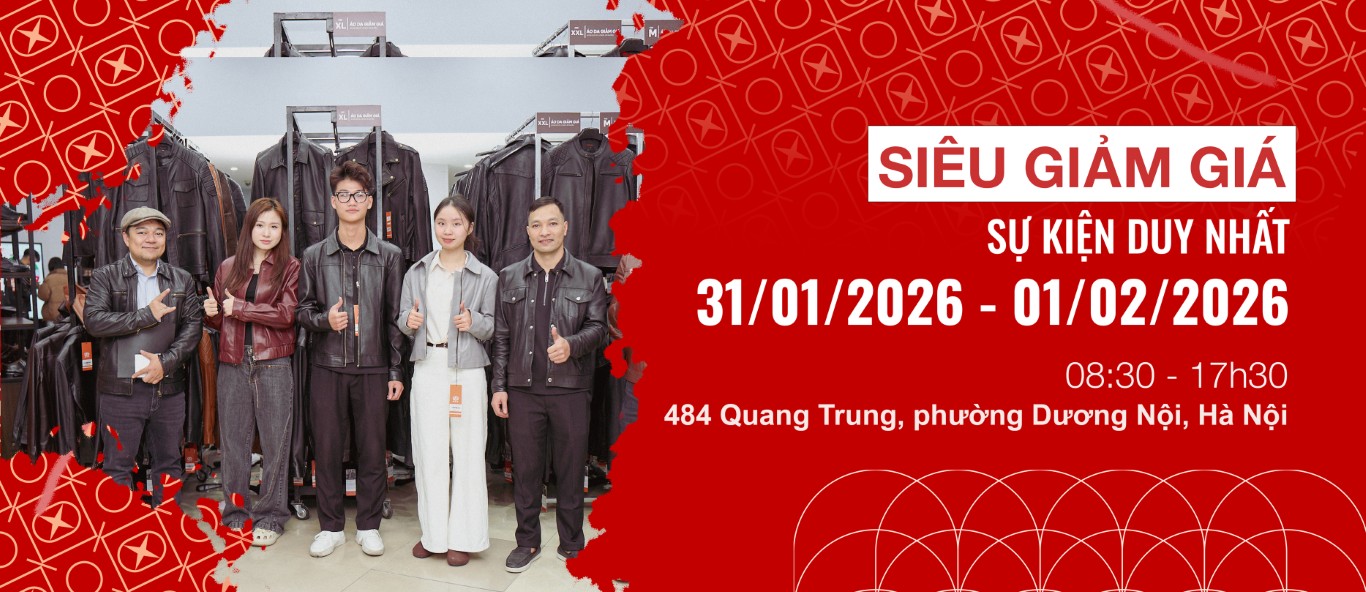Chương trình giảm giá áo da, đồ da FTT Leather