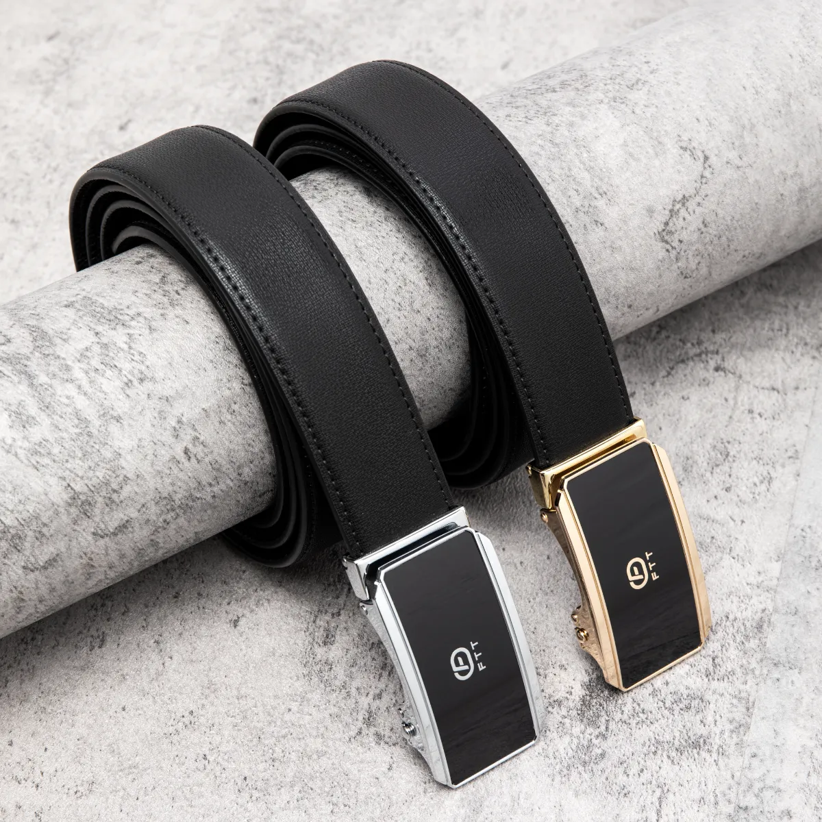 Thắt lưng da nam cao cấp FTT Leather dây da bò thật mặt tự động thông minh cao cấp bền bỉ DF402402