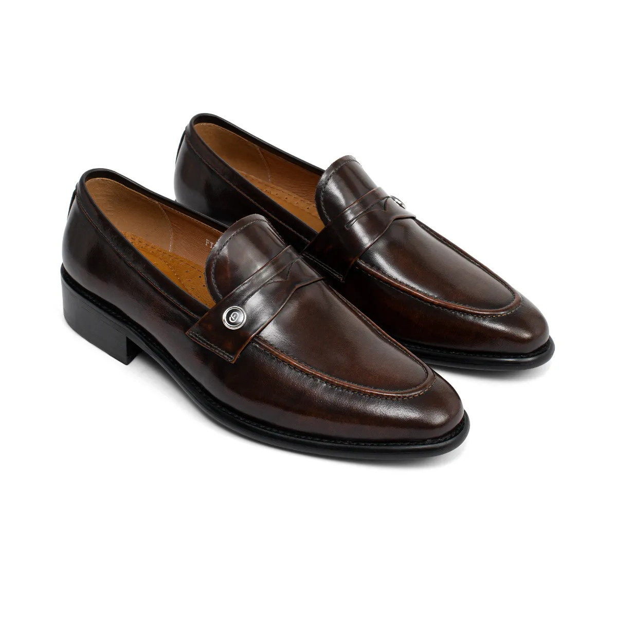 Giày da chà bóng Penny Loafer cao cấp FTT Leather đế phíp gỗ _  F0306